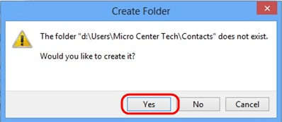 Local Disk User Folder, Reconfigure